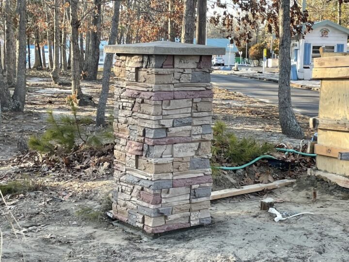 Stuart’s Faux Stone Sign Columns