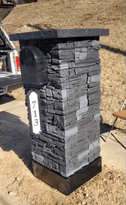 Richard’s Faux Stone Mailbox Column